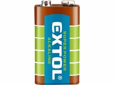 Baterie alkalická 9V, 6LR61 - EXTOL LIGHT EX42016