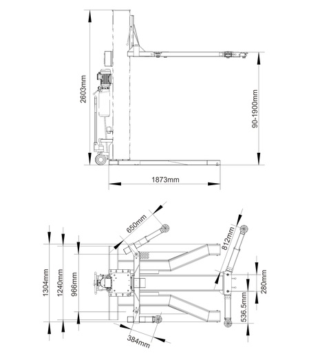 JSL107CE Jednosloupový zvedák 3 000 kg