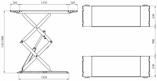 SL 232S nůžkový zvedák na podlahu 3 200 kg