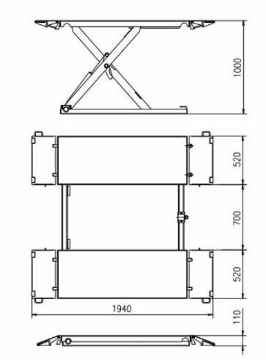 SL S30 mobilní nůžkový zvedák 3 000 kg