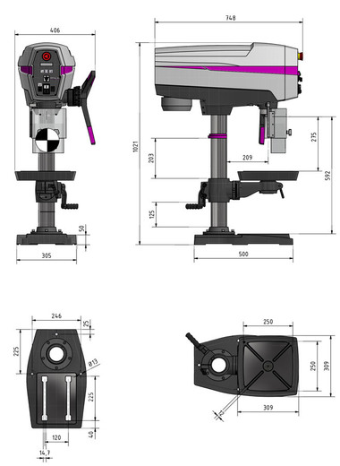 Sloupová vrtačka OPTIdrill DP 26 F (400 V)