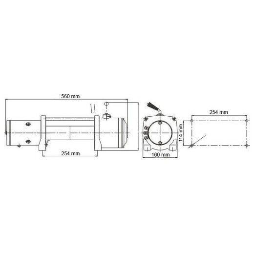 Elektrický naviják Golemwinch 12000 12V, 5,4 t, pro větší offroad, odtah - Golemtech