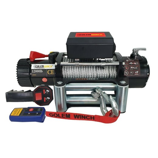 Elektrický naviják Golemwinch 12000 24V, 5,4 t, pro větší offroad, odtah - Golemtech