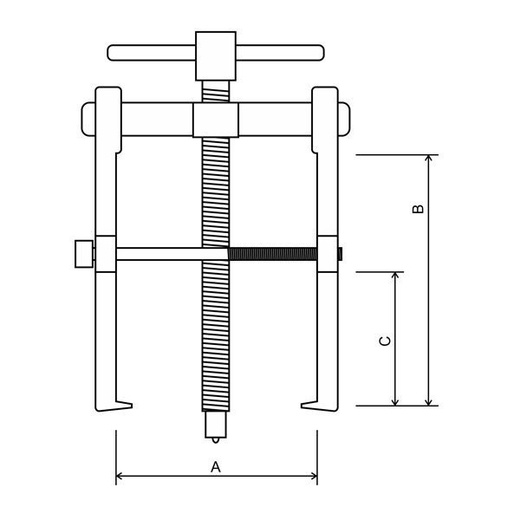 Dvouramenný stahovák ložisek 90x150 mm