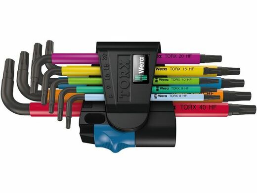 Wera 024179 Zástrčné klíče 967/9 Torx Multicolour HF 1. Sada 9 ks s přidržovací funkcí