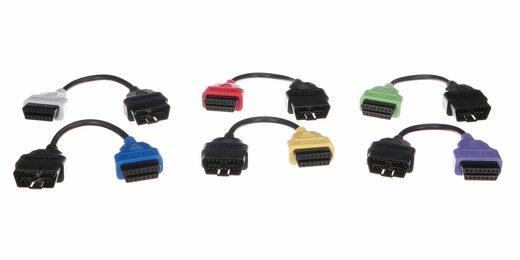 Kompletní sada OBD2 redukcí Fiat ECU Scan pro osobní auta MECHANIC CABLE, 6 ks - SIXTOL