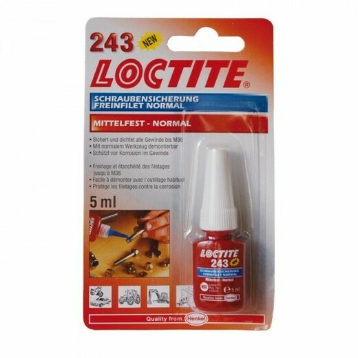 Lepidlo do závitů, středněpevnostní, 5 ml - Loctite 243