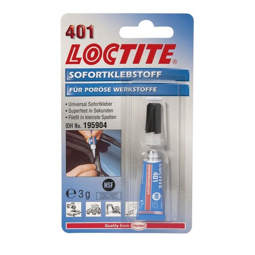 Vteřinové lepidlo, extra silné, pro opravy karoserií, 3 g - Loctite 401