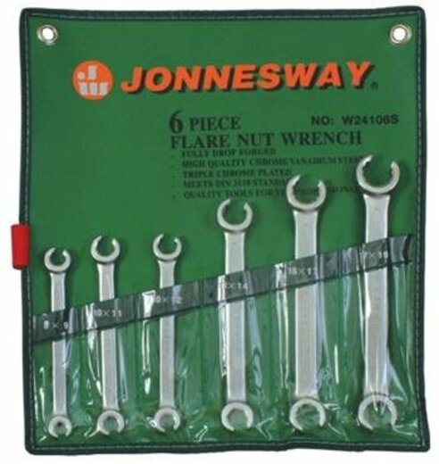 Sada klíčů na převlečné matice 8-19 mm, 6 ks - JONNESWAY W24106S