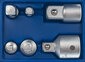 Redukce čtyřhrany 1/4", 3/8", 1/2", 3/4", různé adaptéry, sada 6 ks - ASTA